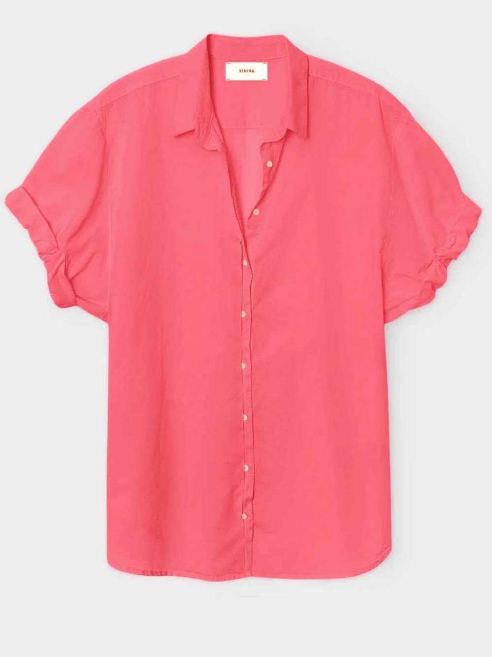 Xirena Channing Cotton Button Up Short Sleeve Shirt